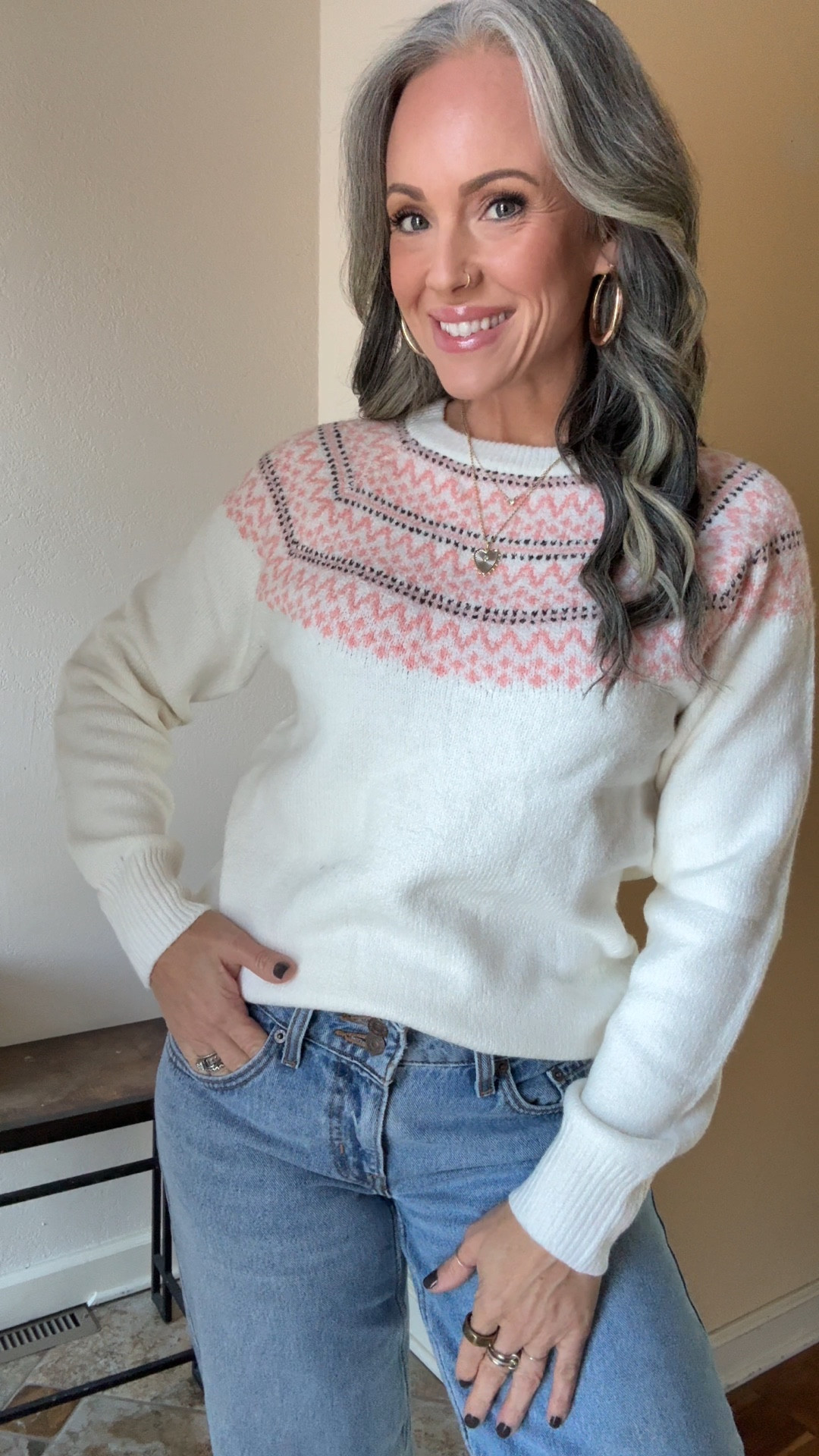 Wearing a small in both sweaters, these are great basic crew knits, soft not itchy! Wearing a 27x32 in the jeans. #sweaters #ootd #millenialfashion 

#LTKootd #LTKmomlife #LTKOver40