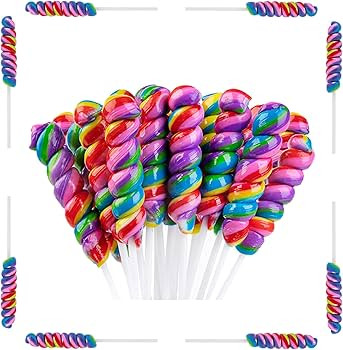 Twisty Lollipop, Rainbow Lollipops Individually Wrapped Bulk, Rainbow Candy for Children Kid's Wh... | Amazon (US)