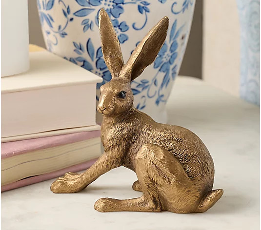Cozy Cottage by Liz Marie 5.75" Resin Sitting Bunny - QVC.com | QVC