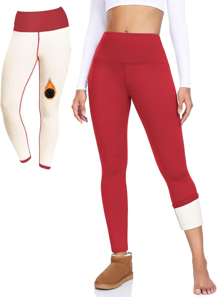 Thick Fleece Lined Leggings Women - Thermal Winter Pants High Waist Tummy Control, Squat Proof Wa... | Amazon (US)