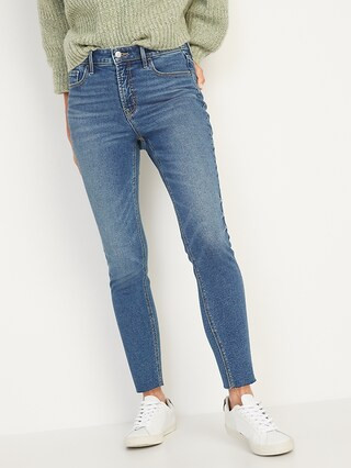 High-Waisted Rockstar Super Skinny Cut-Off Jeans for Women | Old Navy (US)