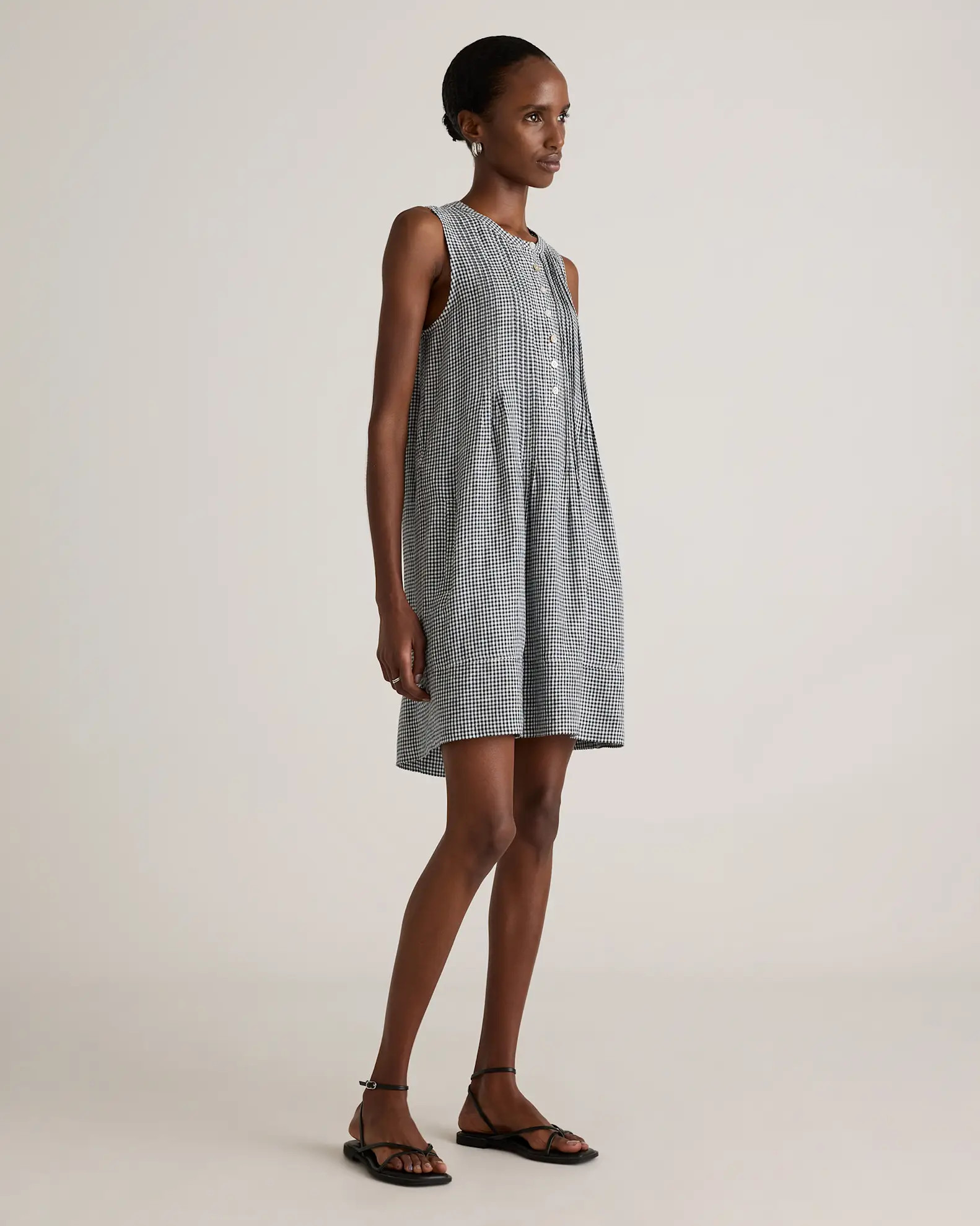 100% European Linen Sleeveless Swing Dress | Quince