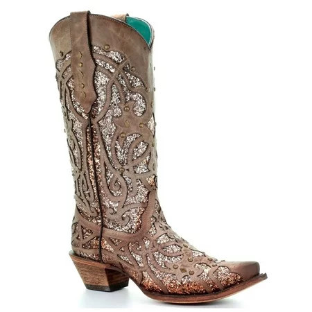 CORRAL Adult Female Orix Glitter Inlay & Studs Boots Size: 9 Width: M (C3331-LD-M-9) | Walmart (US)