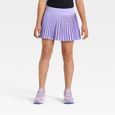 Girls' Mid Rise Pleated Active Skort - All In Motion™ Lavender XL | Target