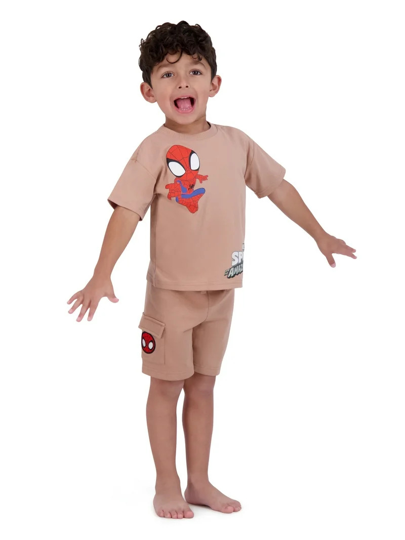 Spidey & Friends Toddler Graphic Tee and Shorts Set, 2-Piece, Sizes 12M-5T | Walmart (US)