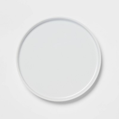 8" Stoneware Stella Salad Plate White - Threshold™: Dishwasher & Microwave Safe, Solid Round Dining Plate | Target