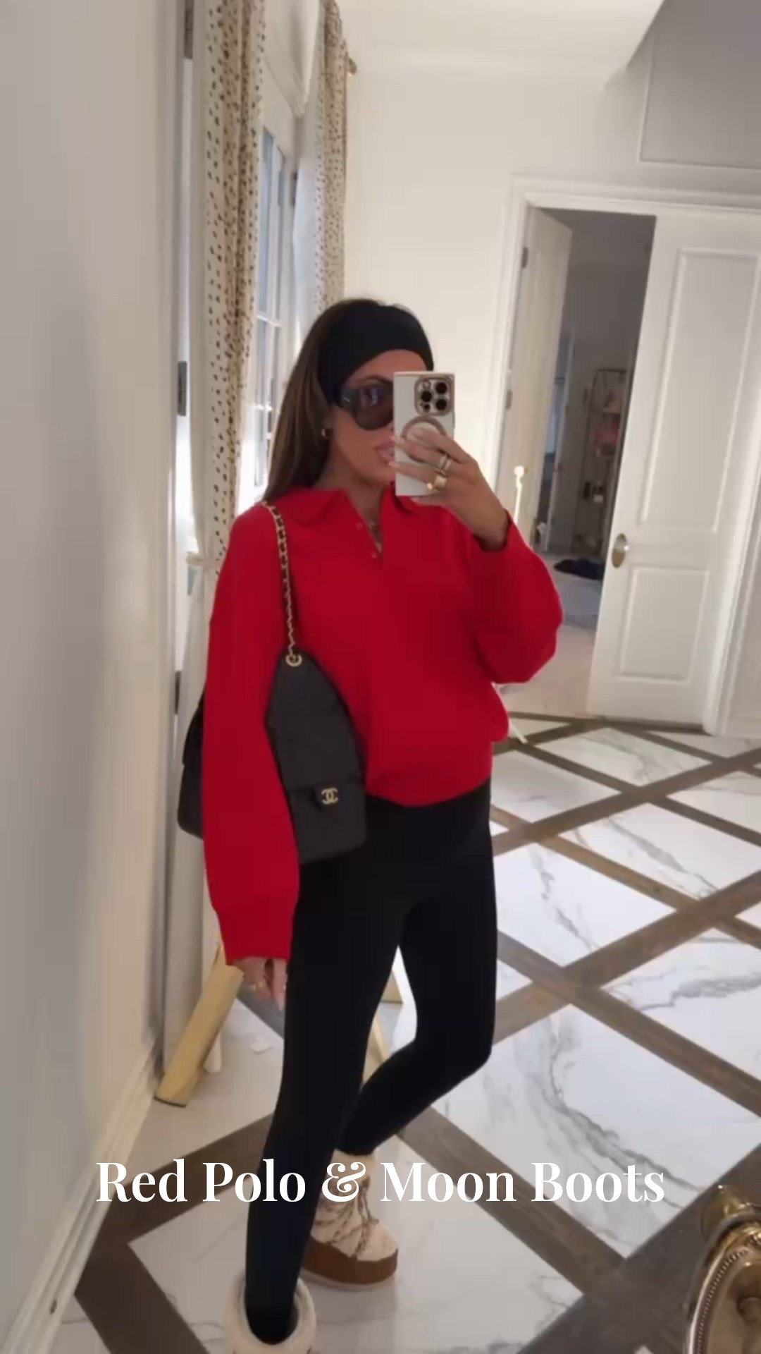 I’m wearing a size medium in this red polo and size small in leggings! 
Linking these lookalike moon boots too! 

Red polo, Red collard shirt, Black leggings, Moon Boots, Target boots, Boots, Leggings, Red shirt, Headband, Emily Ann Gemma

#LTKFindsUnder50 #LTKHoliday

#LTKootd