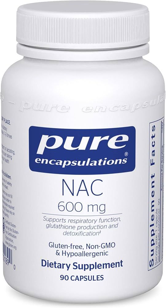 Pure Encapsulations NAC 600 mg | N-Acetyl Cysteine Amino Acid Supplement for Lung and Immune Supp... | Amazon (US)