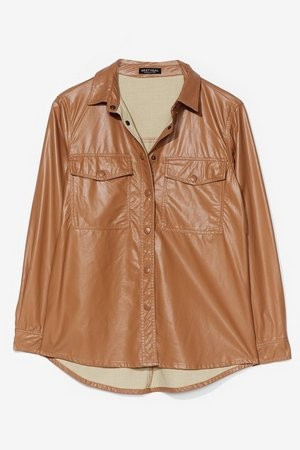 However You Want It Faux Leather Shirt Jacket | NastyGal (US & CA)