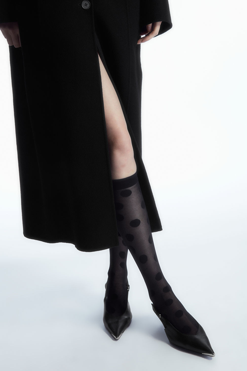 POLKA-DOT SEMI-SHEER KNEE-HIGH SOCKS | COS (US)