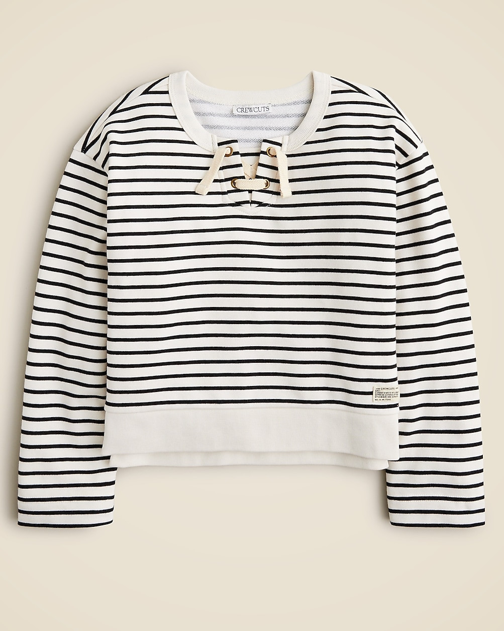 Girls' lace-up sweatshirt in terry | J. Crew US