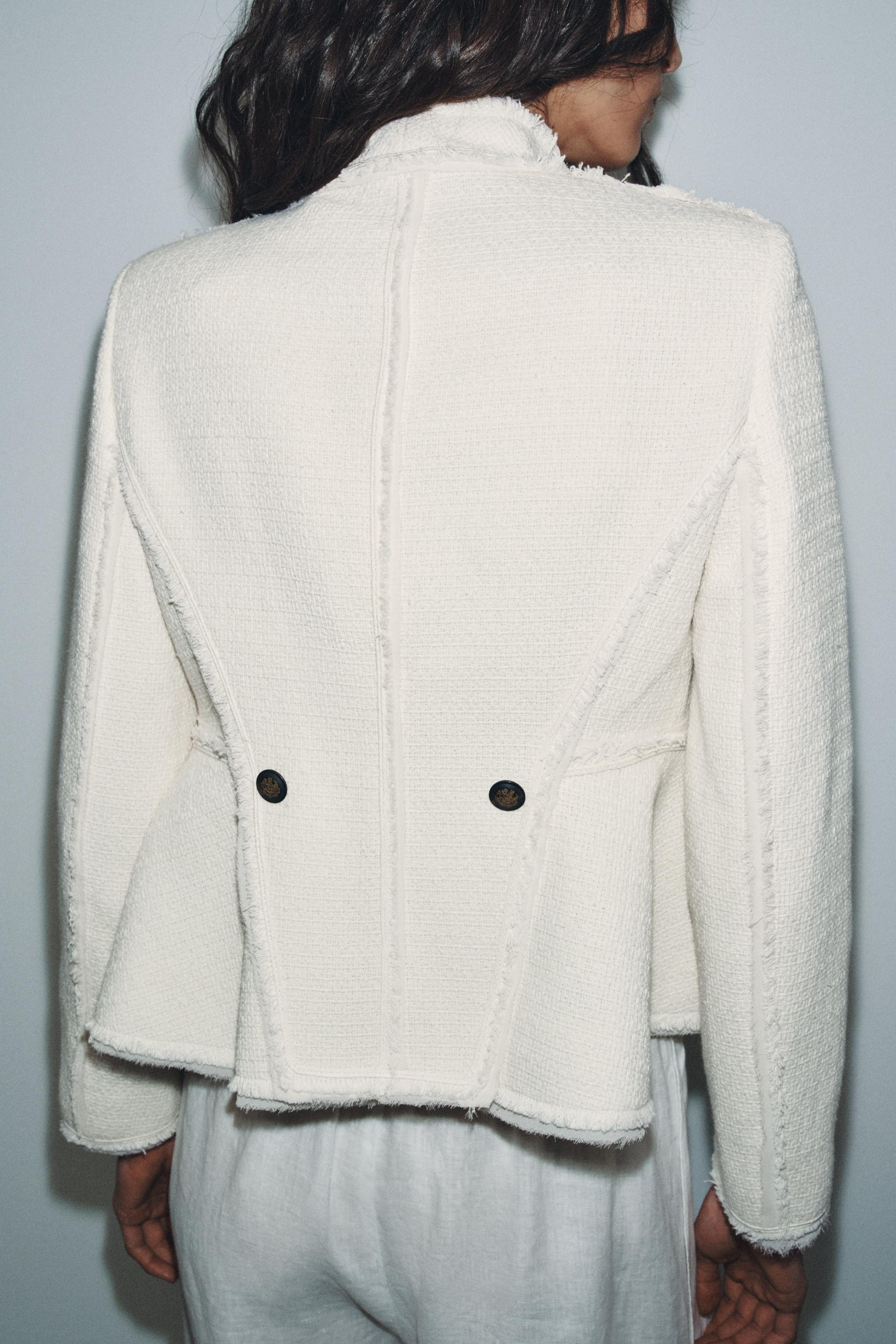 ZW COLLECTION FRINGED PEPLUM BLAZER | Zara US