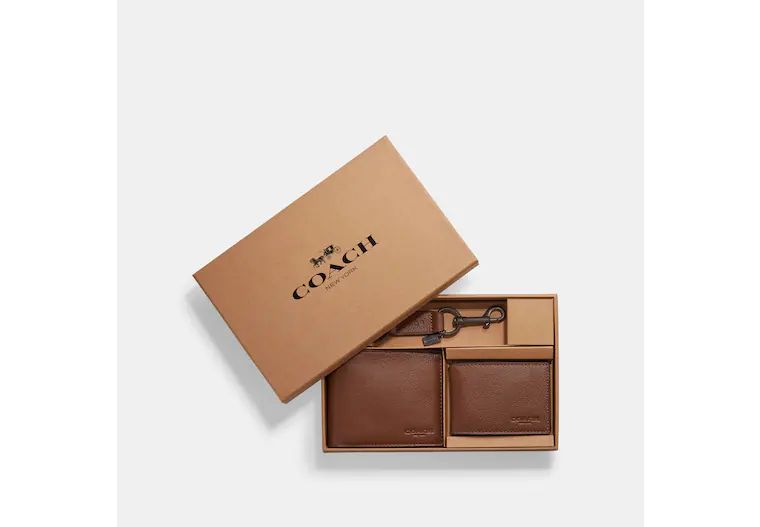 Boxed Compact Id Wallet With Trigger Snap Key Fob | Coach Outlet