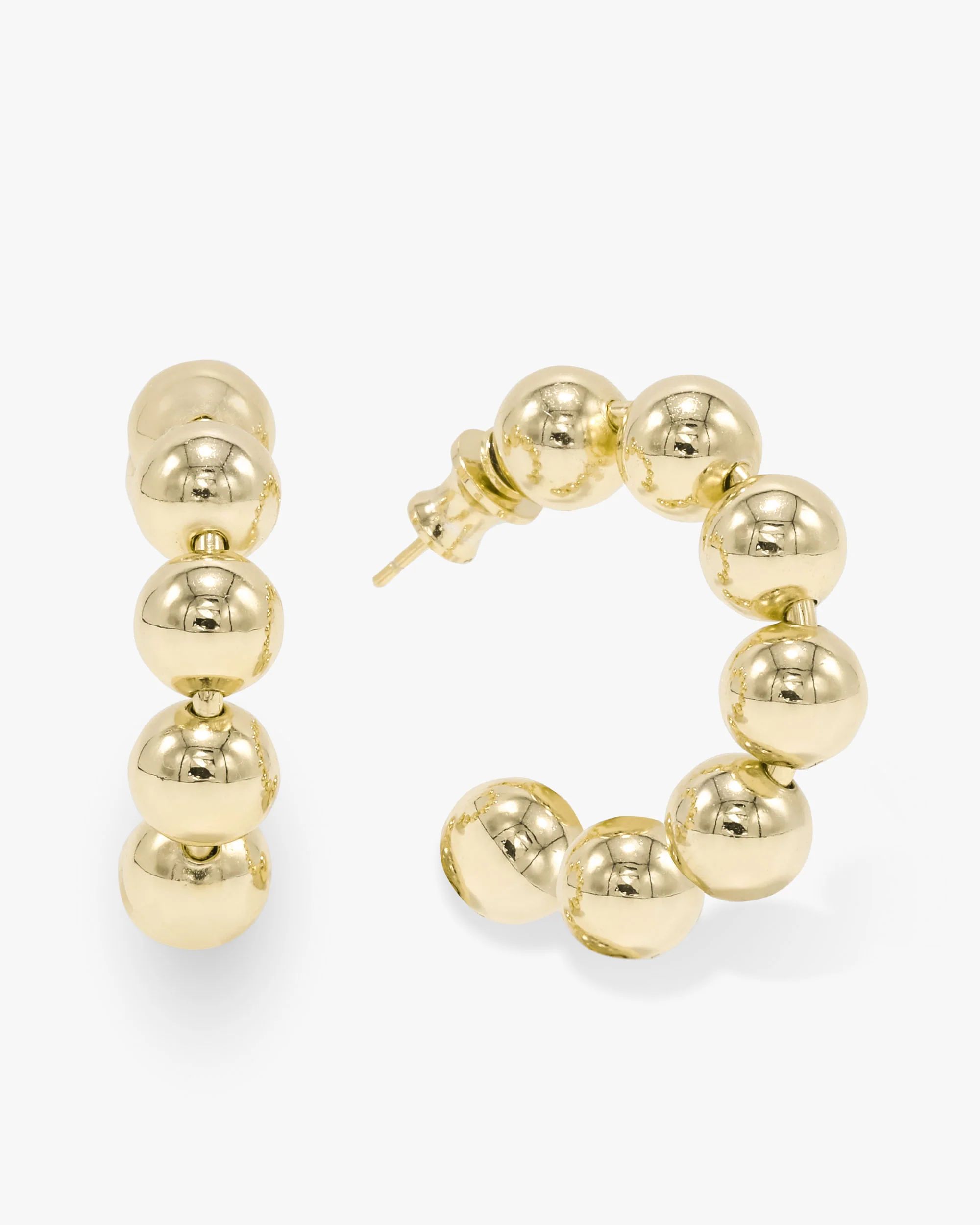 Life's A Ball Hoops - Gold | Melinda Maria