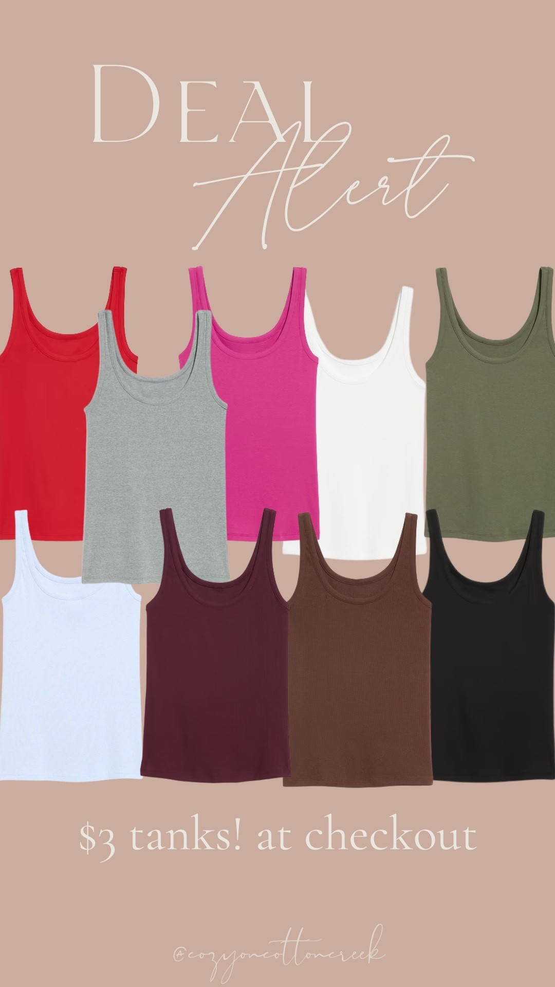 $3 tanks from old navy at checkout! Basics that everyone needs and loves

#LTKSaleAlert #LTKPetite #LTKmomlife