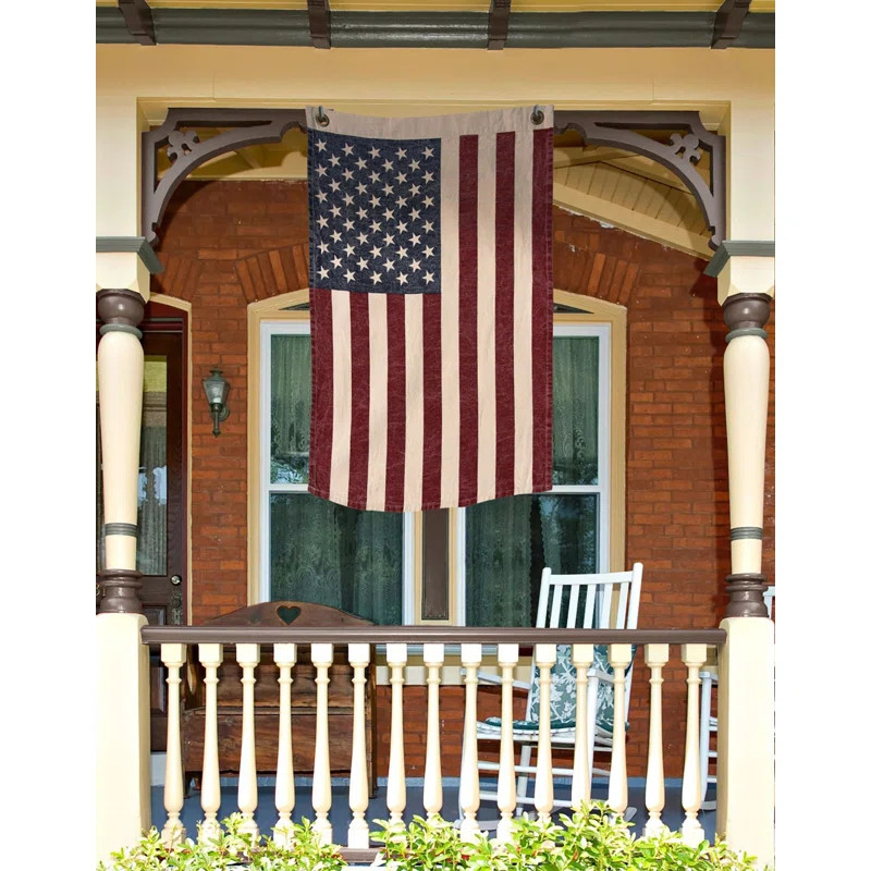Arlmont & Co. Kaniylah Cotton 32 x 58 in. House Flag | Wayfair | Wayfair North America