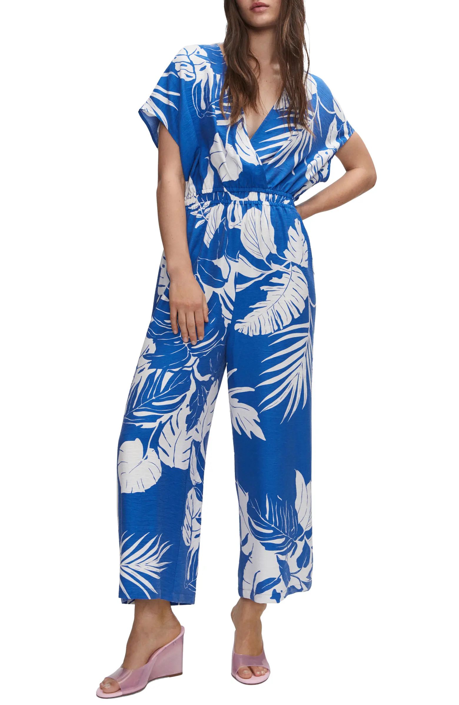 Tropical Palm Print Jumpsuit | Nordstrom
