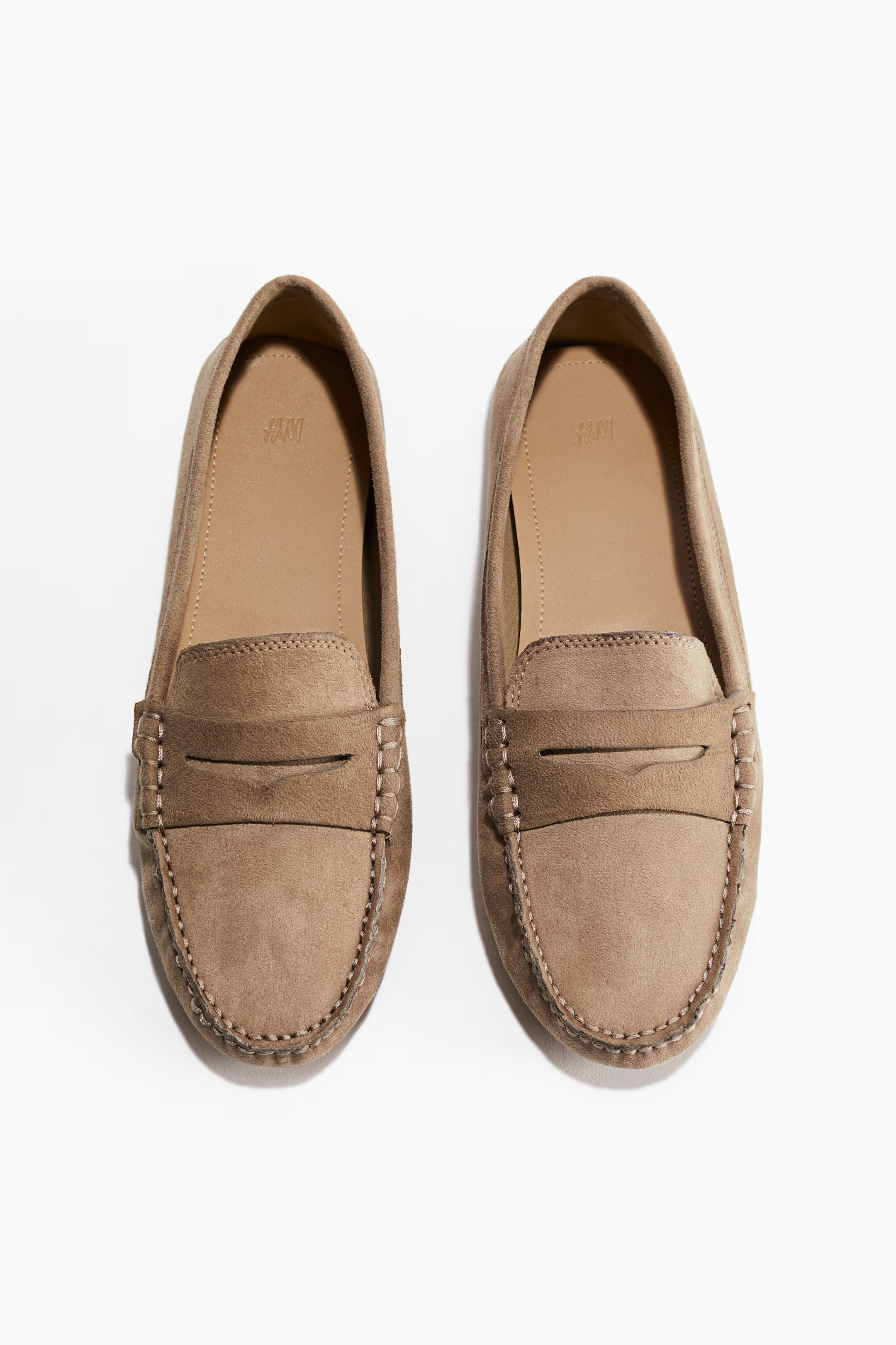 Mocassins en tissu gratté - Beige - FEMME | H&M FR | H&M (FR, IT, ES, PT, BE)