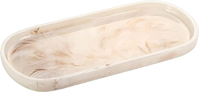 Emibele Jewelry Organizer Oval Resin Tray, Bathroom Kitchen Dresser Vanity Tray Jewelry Dish Ring... | Amazon (US)