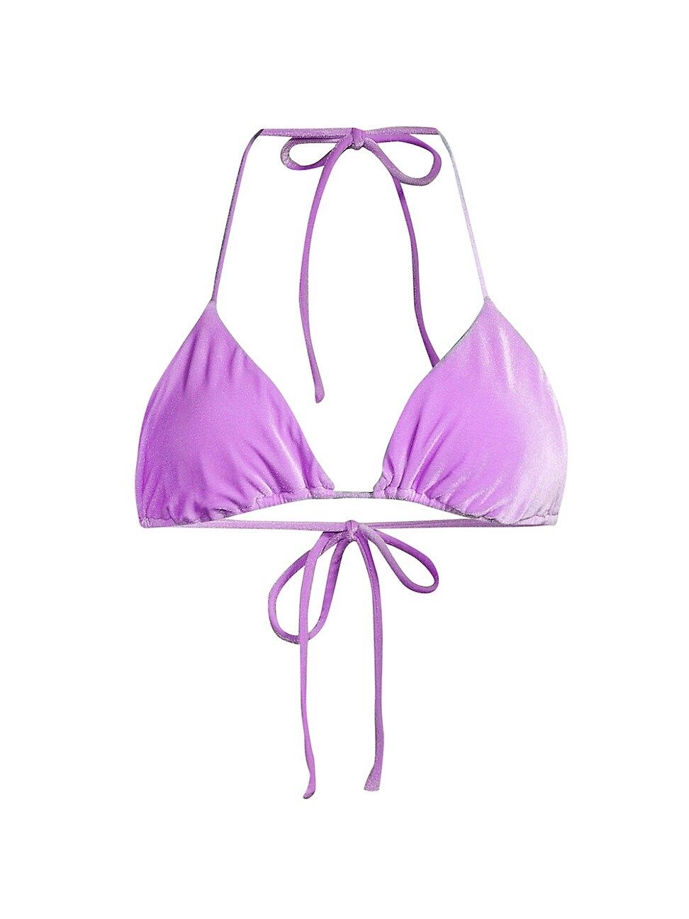 Fifi Velvet Triangle Bikini Top | Saks Fifth Avenue