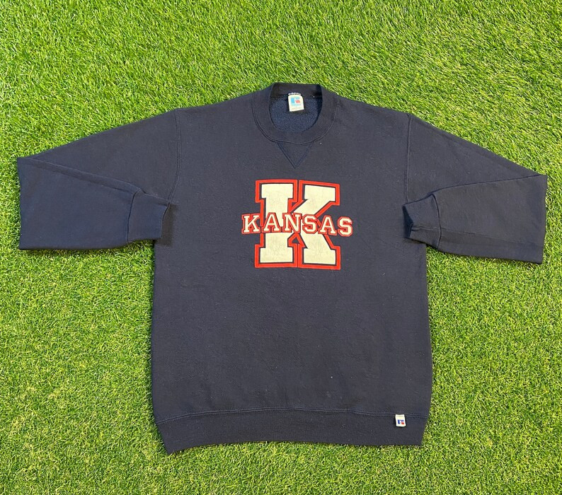 Vintage University of Kansas Crewneck Sweatshirt Made USA Size - Etsy | Etsy (US)