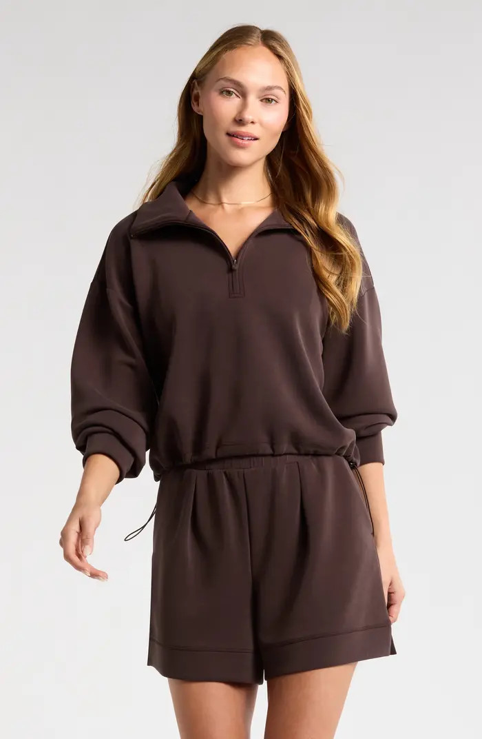 Zella Ultra Soft Knit Half Zip Pullover | Nordstrom | Nordstrom