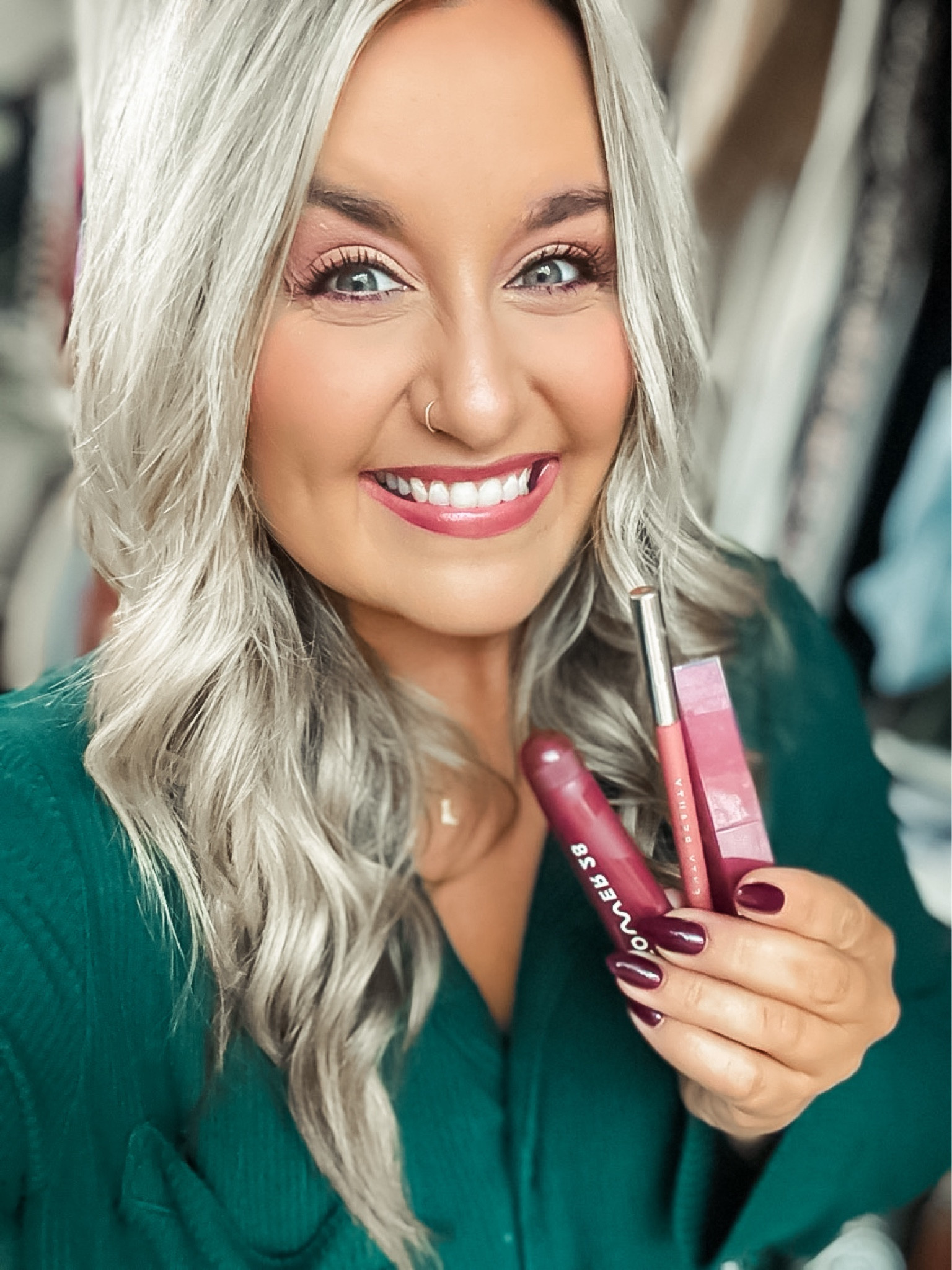 Lip liner in shade Trace’d Out
Lipstick in shade RiRi 
Gloss in shade Ube Vanilla

#LTKOver40 #LTKBeauty #LTKFindsUnder50