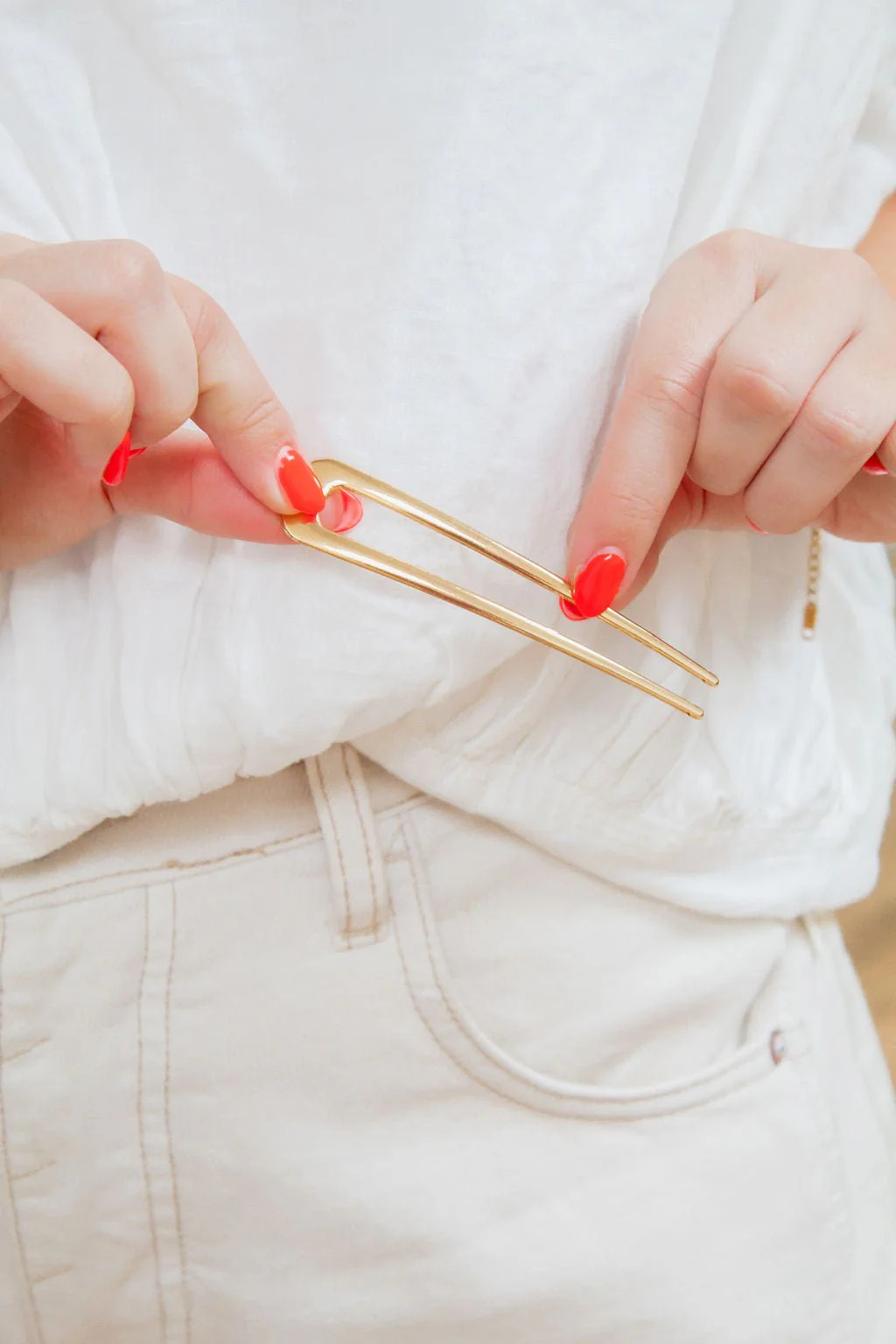Delicate Gold U-Shape Pin | Shop Andi