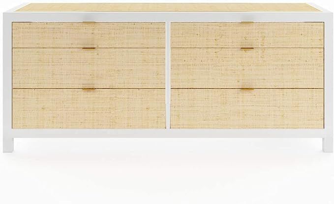 VALYOU Furniture Monamour Dresser Mahogany Wood Natural Organic Rattan Material | Amazon (US)