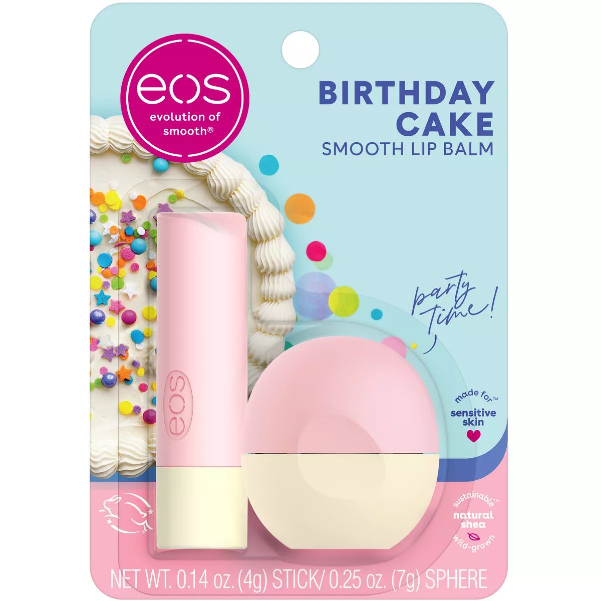 eos Birthday Cake Lip Balm Stick - 0.39oz | Target