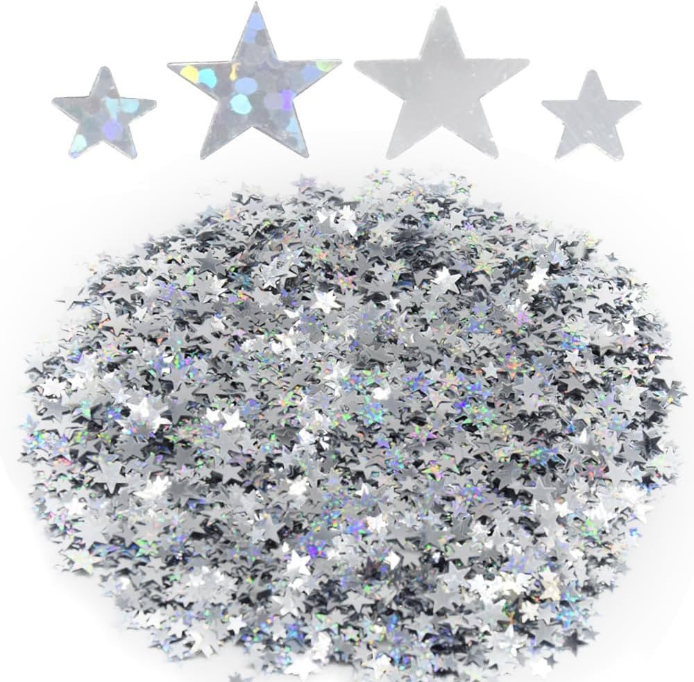 Yosawa 60g/2.1oz Foil Star Confetti Glitter Mixed Pack Metallic Foil Table Confetti Sparkle Sequi... | Amazon (US)