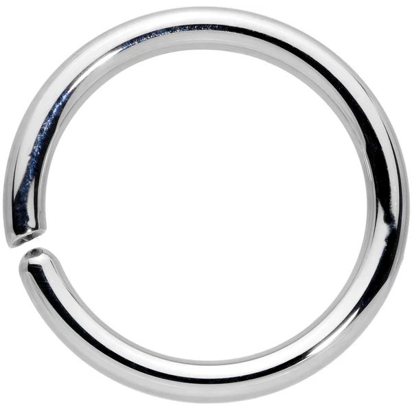 14 Gauge 7/16 Handcrafted Solid 14k White Gold Seamless Circular Ring | Body Candy