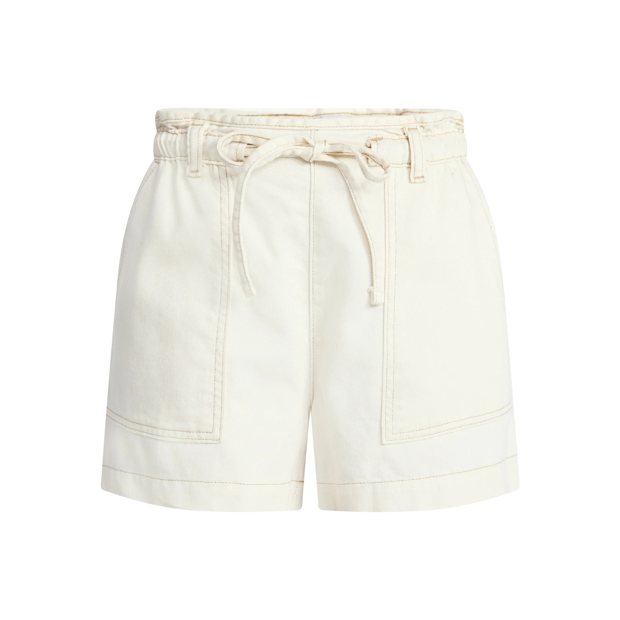 Time and Tru Women's Drapey Twill Utility Shorts, 4" Inseam, Sizes XS-XXXL | Walmart (US)