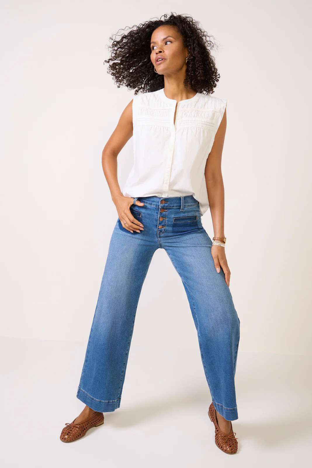 Alyssa Sleeveless Shirt | Evereve