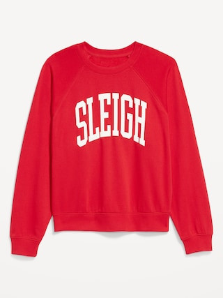SoComfy Oversized Graphic Raglan Sweatshirt | Old Navy (US)