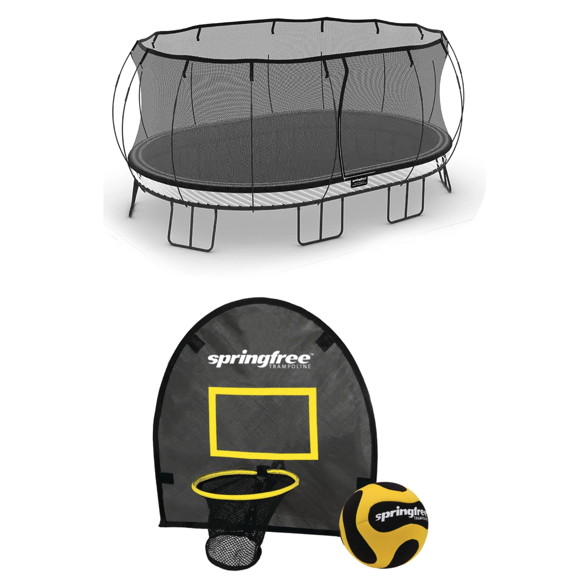 Springfree Trampoline 12' x 19' Trampoline w/Basketball FlexrHoop Accessory | Walmart (US)