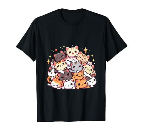 Pile Of Kitty Cats Funny Cute Cat Lover Gift T-Shirt | Amazon (US)