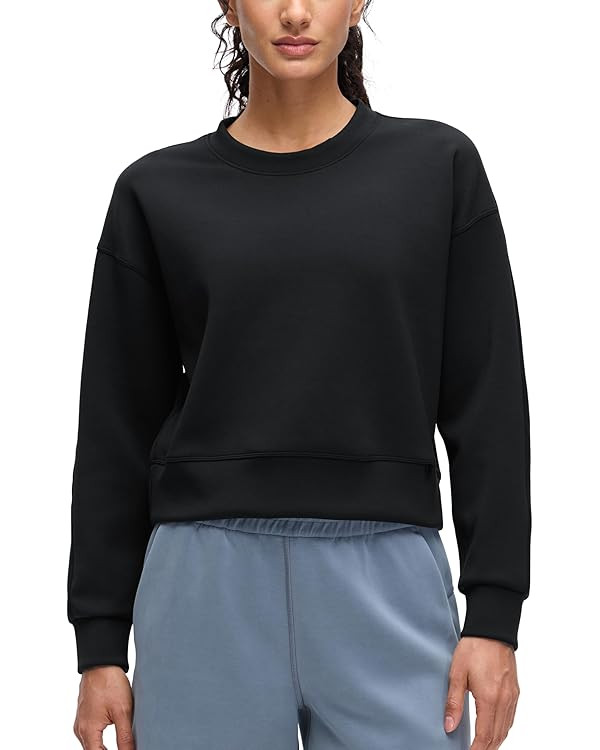 CRZ YOGA SoftAura Pullover Sweatshirt for Women - Crewneck Workout Casual Basic Fall Sweat Shirts | Amazon (US)