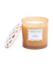 14oz Ceramic Leaves White Cranberry Scented Candle | Marshalls