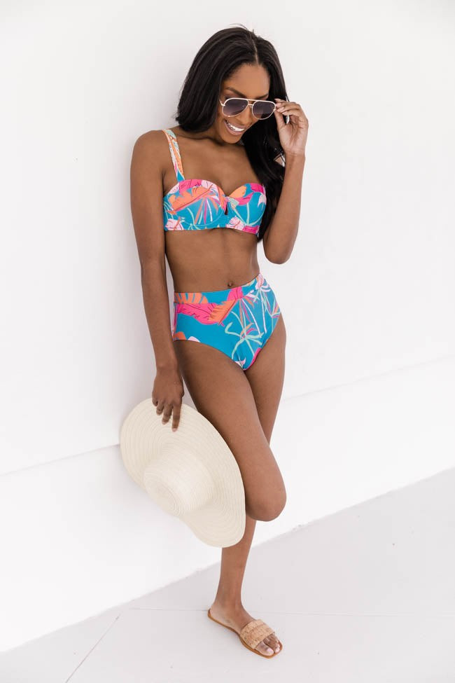 Under The Sea Tropical Blue Swimsuit Bottoms | The Pink Lily Boutique