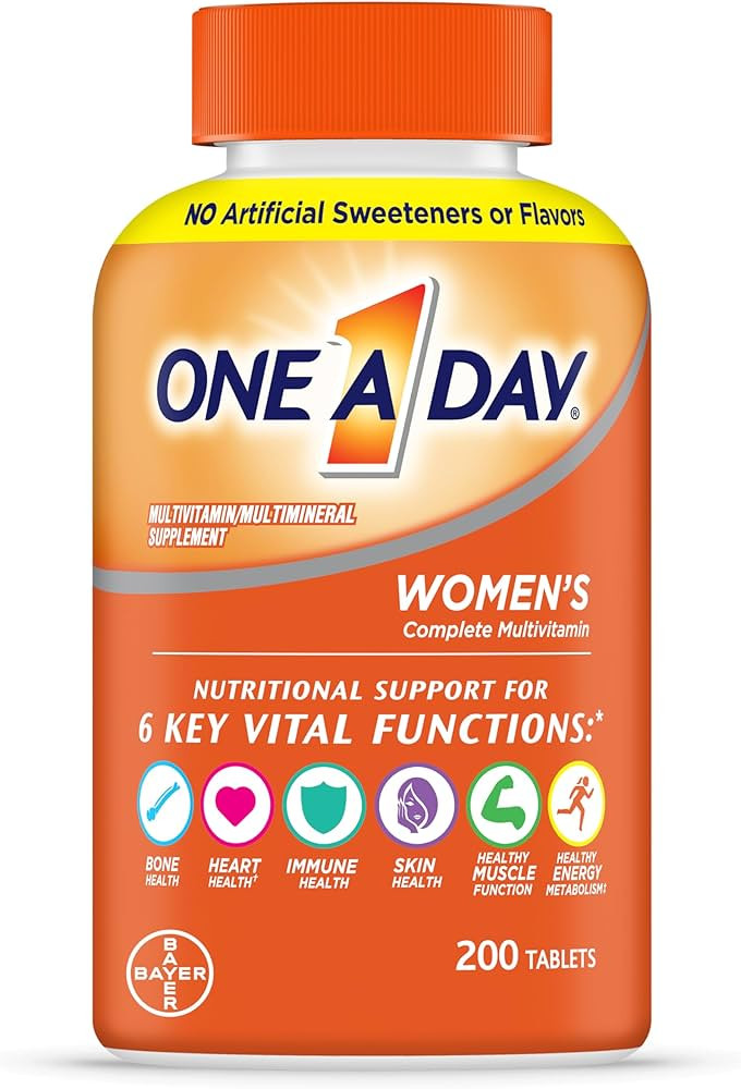 ONE A DAY Womens Complete Daily Multivitamin with Vitamin A, B , C, D, and E, Calcium and Magnesi... | Amazon (US)