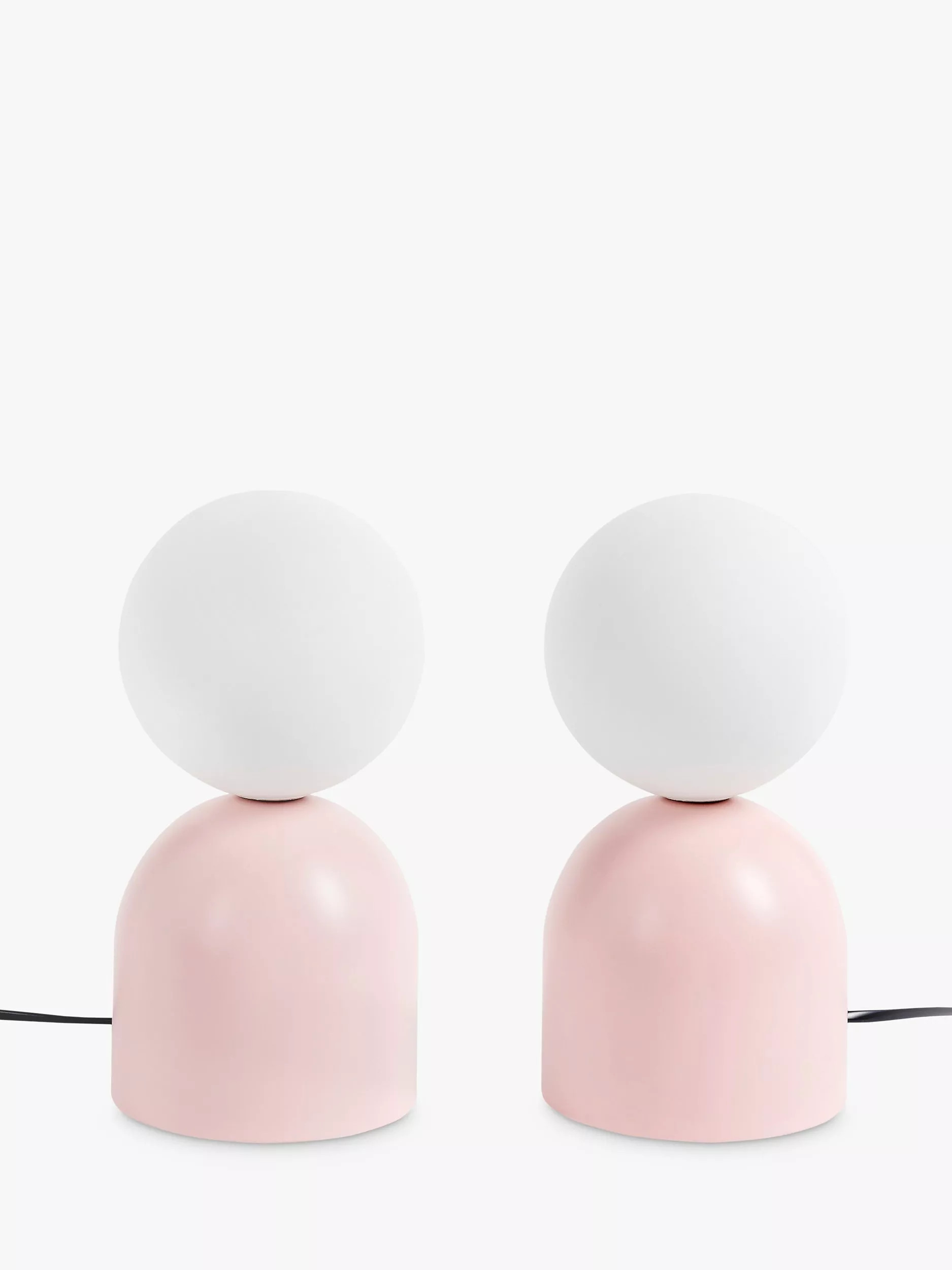 John Lewis& Partners Lupo Touch Table Lamps, Pink, Set of 2 | John Lewis (UK)