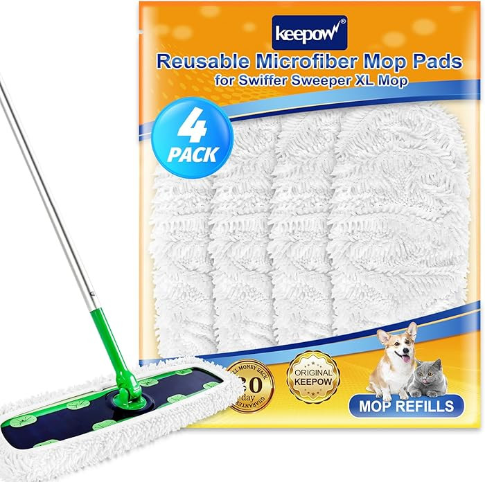 KEEPOW Reusable XL Wet Refills Compatible with Swiffer Sweeper XL, X-Large Dry Sweeping Cloths, W... | Amazon (US)