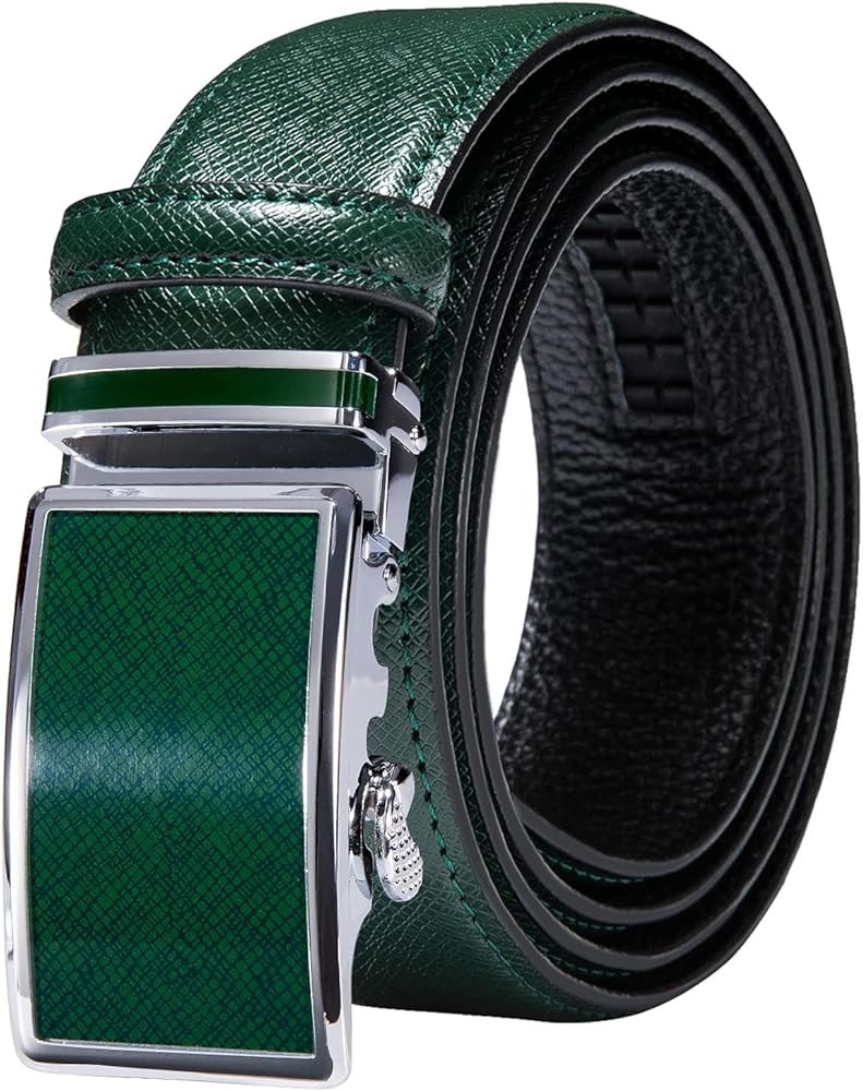 Barry.Wang Mens Ratchet Belt Buckle Leather Dress Belts 1 3/8" Adjsutable Slide Click Strap Busin... | Amazon (US)