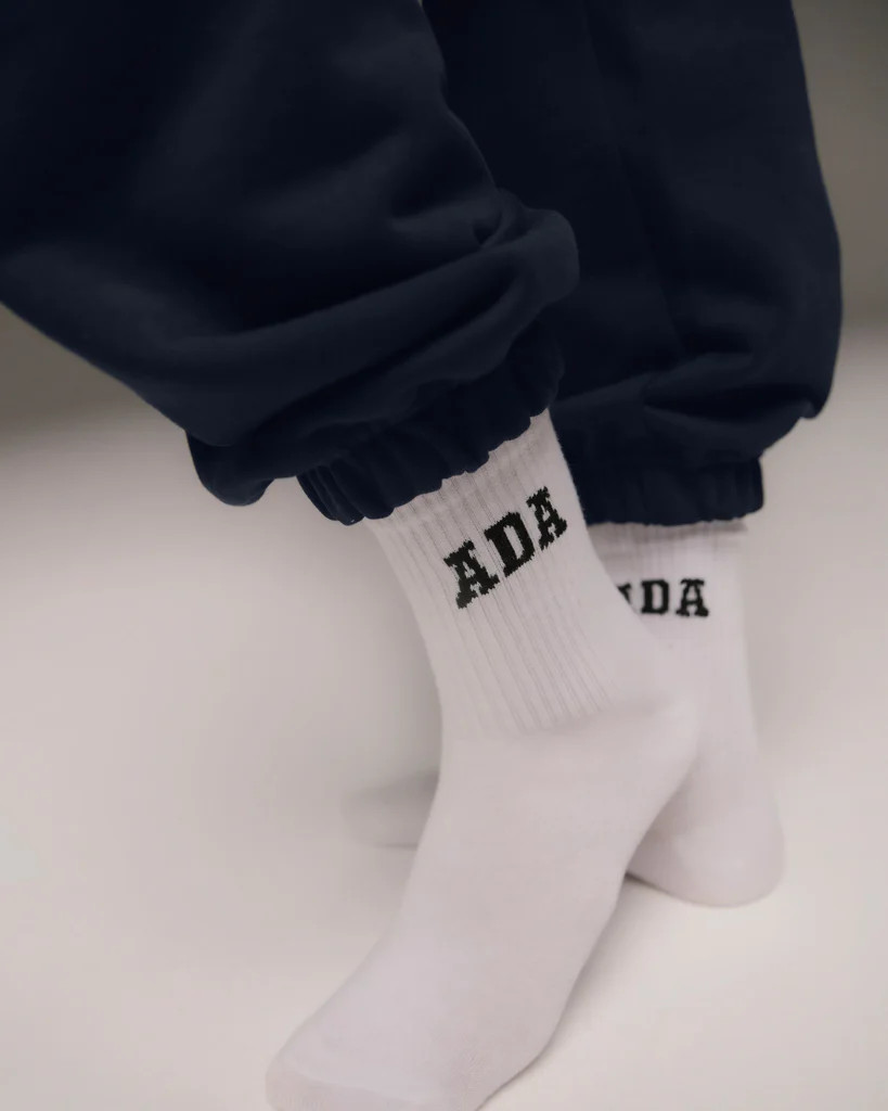 ADA Socks - White/Black | Adanola UK