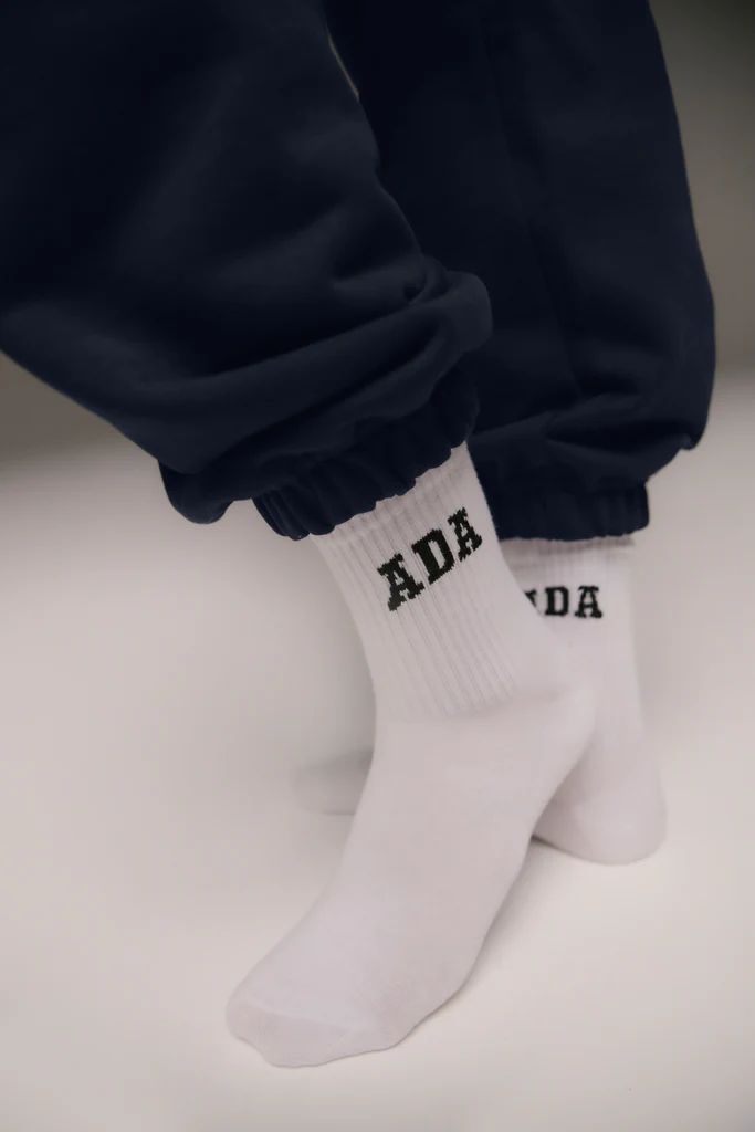 ADA Socks - White/Black | Adanola UK