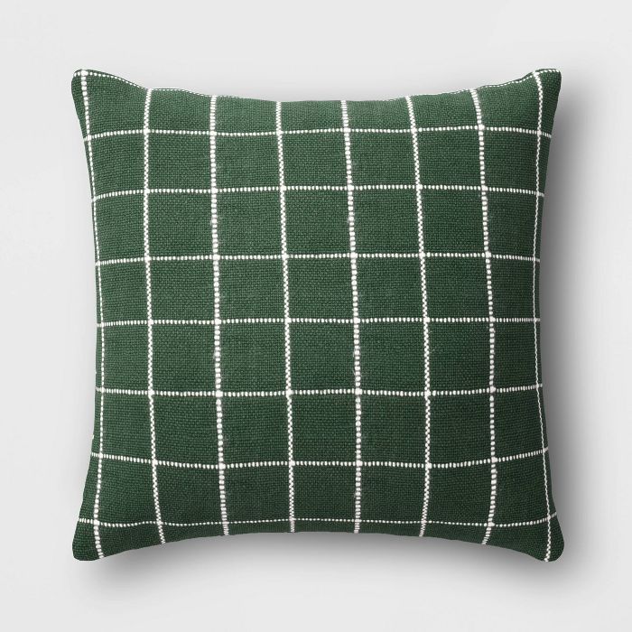 Holiday Oversized Woven Grid Square Throw Pillow - Threshold™ | Target