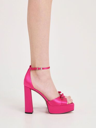 Pink Verona Recycled Polyester Platform Sandals | CHARLES & KEITH | Charles & Keith US