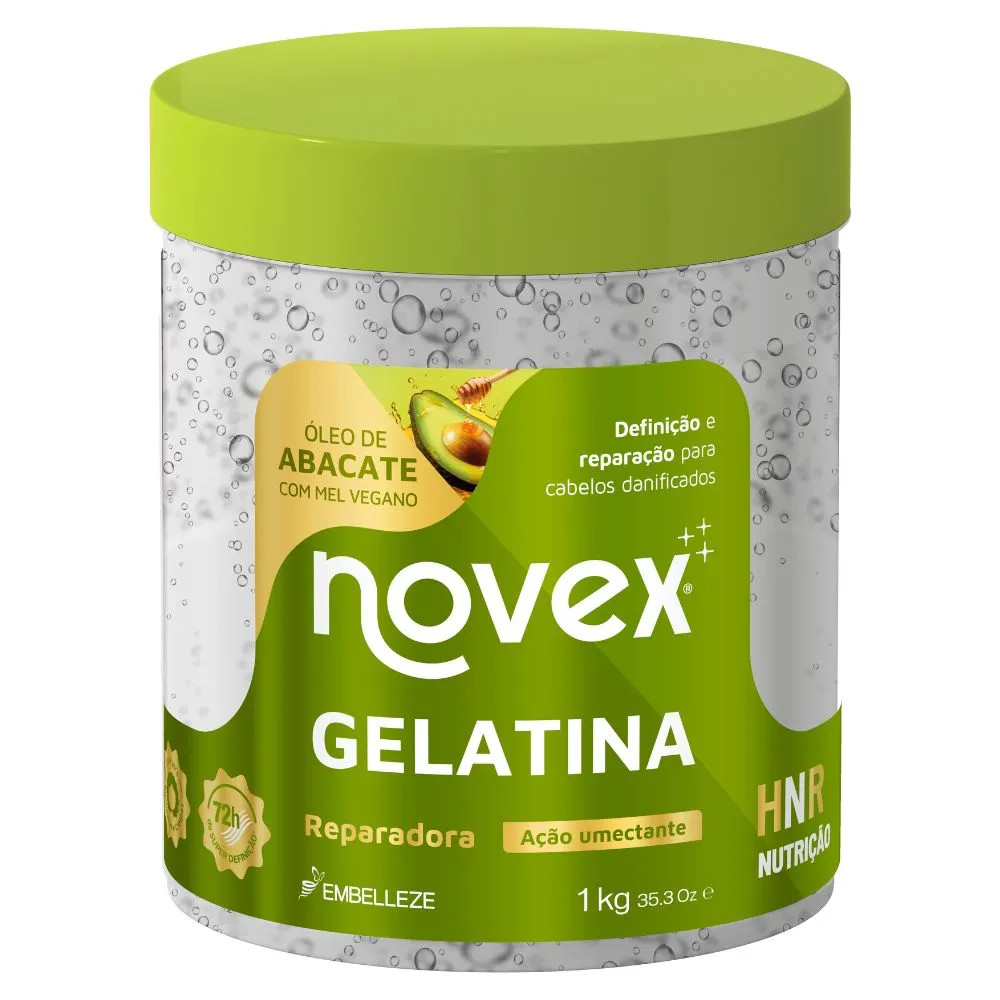 Gelatina Novex Óleo de Abacate com Mel Vegano Reparadora | Embelleze (BR)