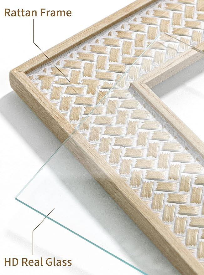 Afuly 5x7 Picture Frame Moroccan Boho Picture Frames Shabby Chic Bohemian Photo Frame Desk Pictur... | Amazon (US)